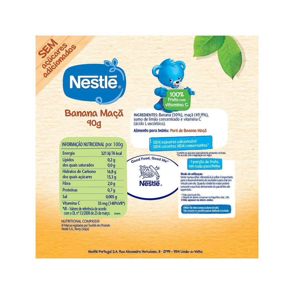 Nestlé Nestlé - Banana e Maçã (Pacotinho de Fruta)