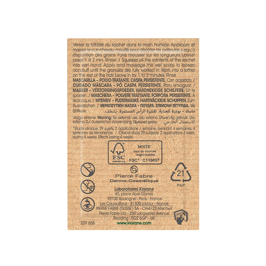 Klorane Máscara-Pó Anticaspa com Galanga - Love my Pharma
