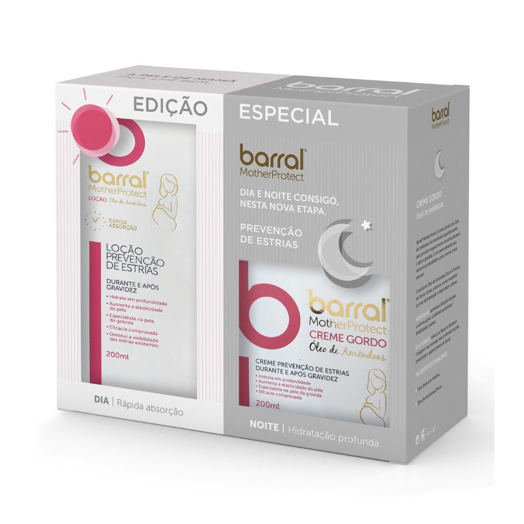 Barral Creme Gordo Óleo Amêndoas e Loção Óleo Amêndoas MotherProtect - Love my Pharma