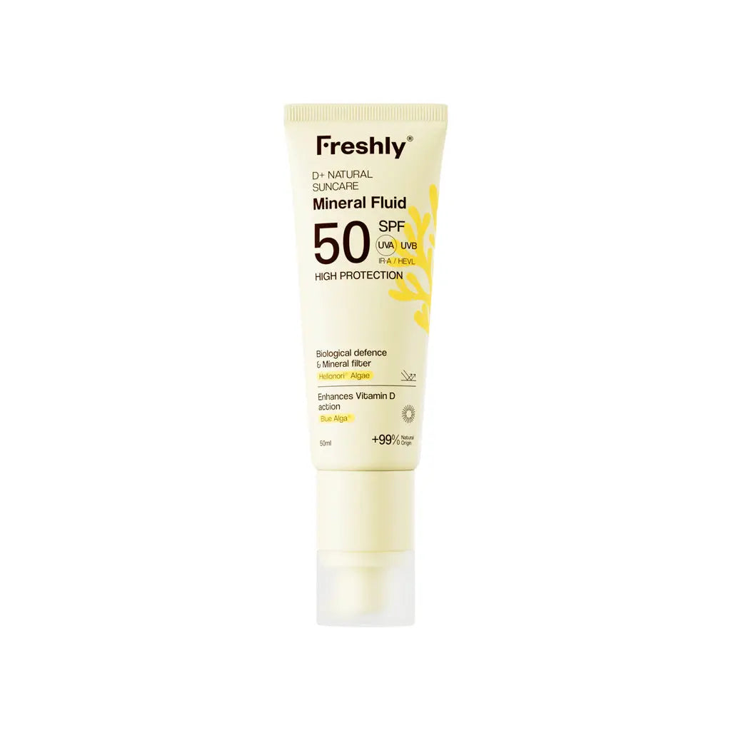 D+ Natural Sun Mineral Fluído SPF50 Freshly Cosmetics