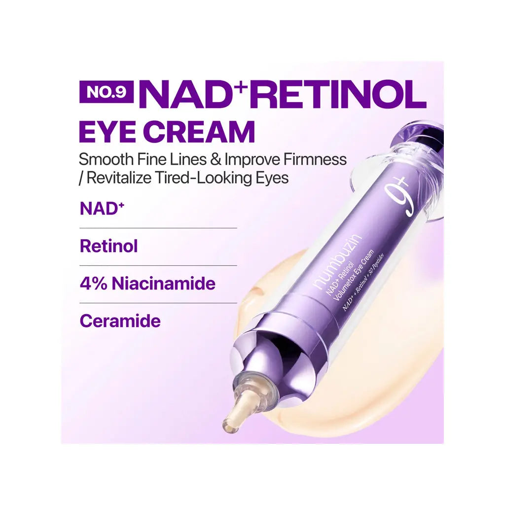 Numbuzin No.9 NAD+ Retinal Volumetox Eye Cream | Love my Pharma