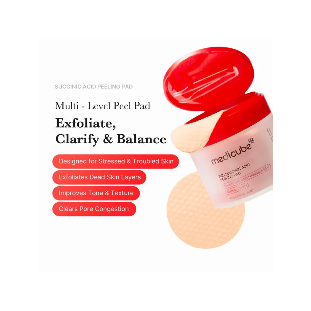Medicube Red Succinic Acid Peeling Pad | Love my Pharma