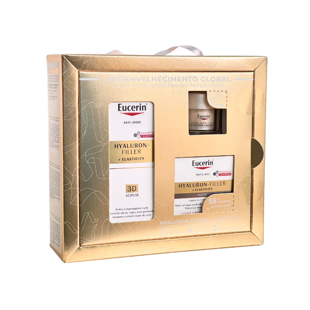 HF Elasticity Sérum + Creme Dia + Creme Noite - Coffret Natal 25