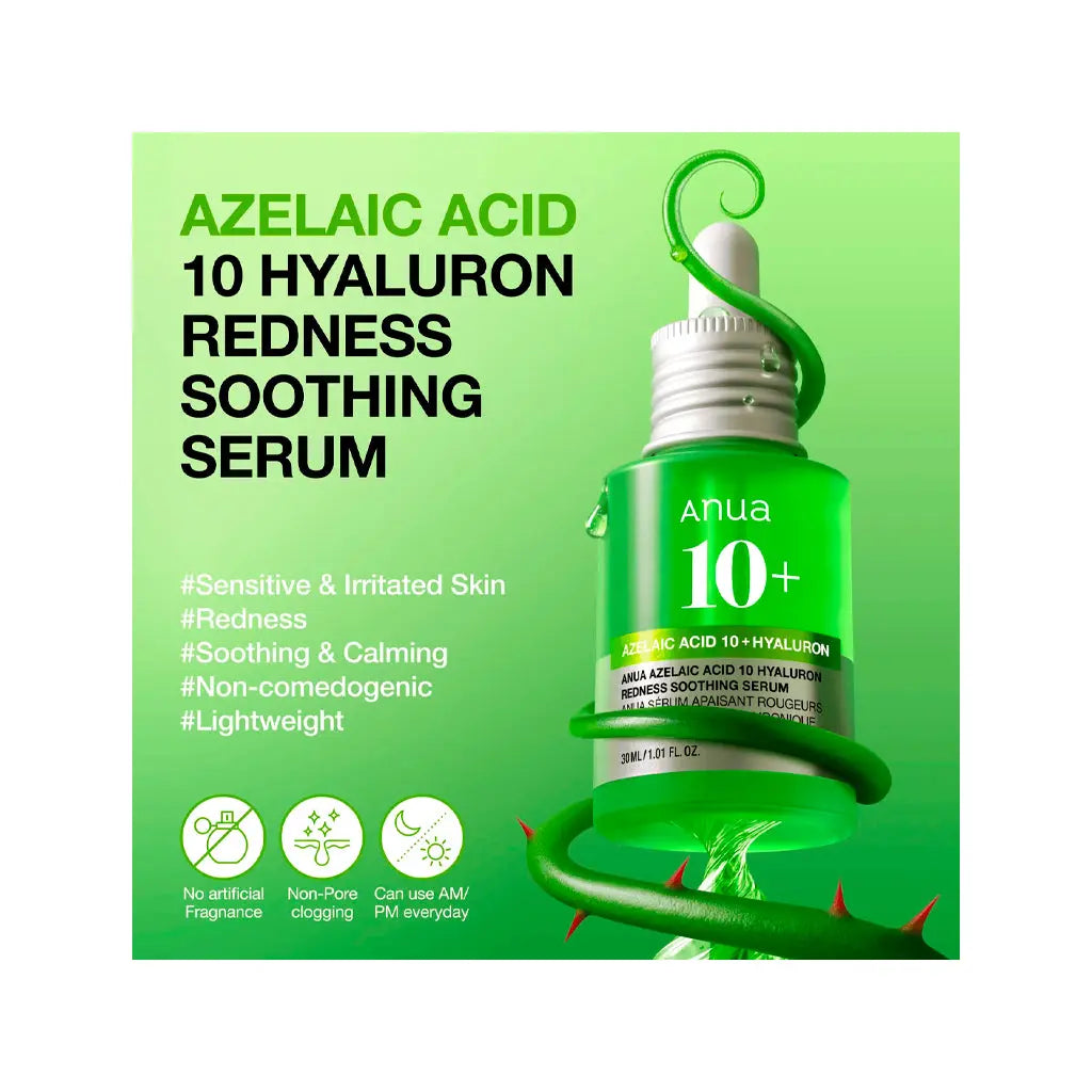 Anua Azelaic Acid 10 Hyaluron Redness Soothing Serum | Love my Pharma
