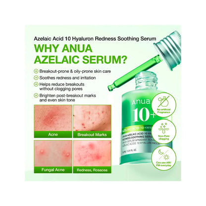 Anua Azelaic Acid 10 Hyaluron Redness Soothing Serum | Love my Pharma