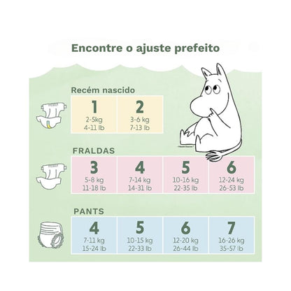 Muumi Fraldas NewBorn 3-6 kg - Tamanho 2 - Love my Pharma
