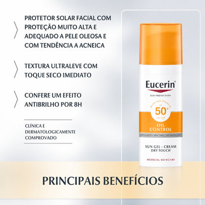 Eucerin Gel-Creme Oil Control Toque Seco SPF50+