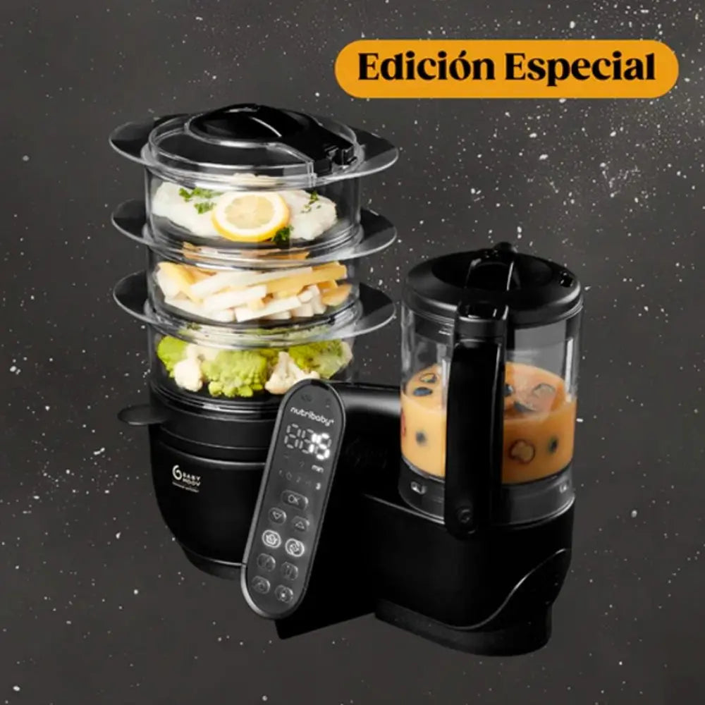 Babymoov Robot Cozinha Nutribaby XL Mineral Black - Multifunções 6 em 1 | Love my Pharma