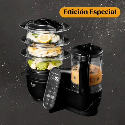Babymoov Robot Cozinha Nutribaby XL Mineral Black - Multifunções 6 em 1 | Love my Pharma