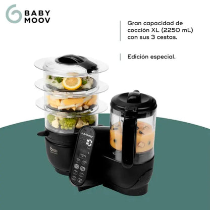 Babymoov Robot Cozinha Nutribaby XL Mineral Black - Multifunções 6 em 1 | Love my Pharma