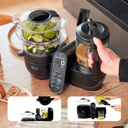 Babymoov Robot Cozinha Nutribaby XL Mineral Black - Multifunções 6 em 1 | Love my Pharma