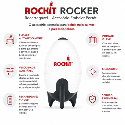 Rockit Rocker Recarregável - Acessório Embalar Portátil Rockit