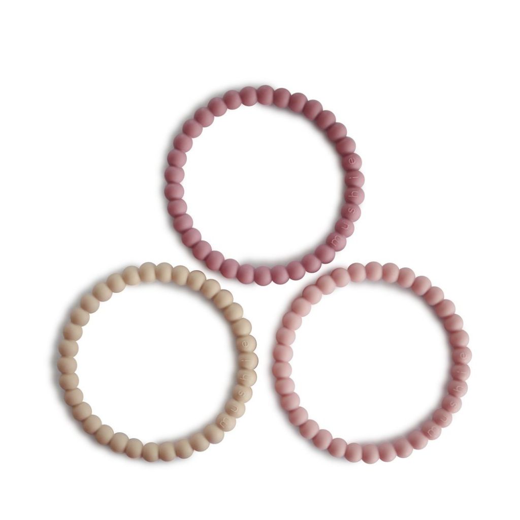 Mushie Pack Mordedores Pulseira Linen/Peony Pale/Pink - Love my Pharma